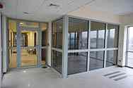 Glass partition walls in aluminum system