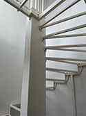 Winder stairs with steel supporting structure