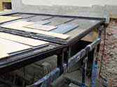Glass roof with double glazing installed on steel supporting structure
