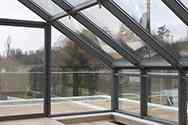Glass and steel structure of the glass conservatory