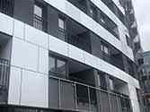Alucobond panels, support frames