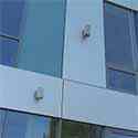 glass and Alucobond panels