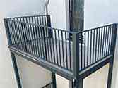 steel railing, support structure made of steel profiles