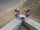 stainless steel anchors with standoffs for side fixing