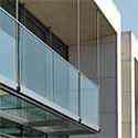 frameless glass balustrade with stainless steel handrail on balcony