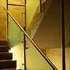 stainless steel glass balustrade on stairs