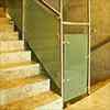 stainless steel glass balustrade on landing