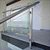 stainless steel glass balustrade at the top of staircase