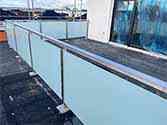 handrail and posts from square stainless steel profile
