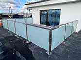 stainless steel glass balustrade on terrace
