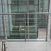 stainless steel rod balustrade on landing in stairwell