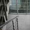 stainless steel horizontal rod balustrade on stairs
