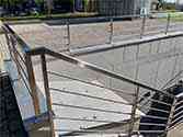 stainless steel rod balustrade on stairs
