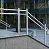 stainless steel rail balustrade with double handrail on posts