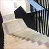galvanized steel stair balustrade on stairs