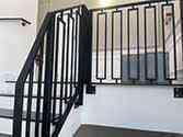 steel balustrade on stairs