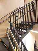 steel balustrade with double handrails from stainless steel