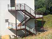 stairs from painted steel
