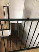 steel railing with vertical infill bars