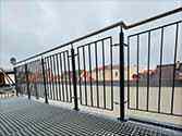 steel balustrade, filling with vertical bars
