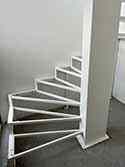 winder stairs with supporting structure from steel profiles