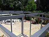 supporting structure of roof from steel profiles