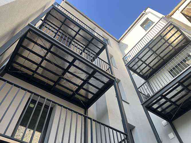 Steel Balconies, Balcony with Steel Railings