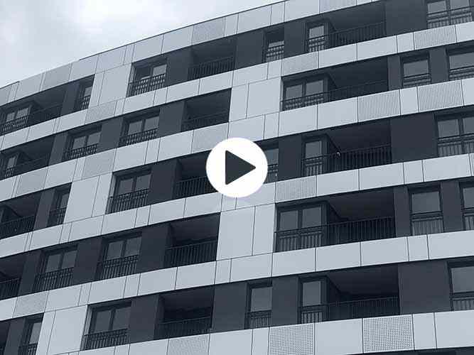 Façade cladding with Alucobond plates