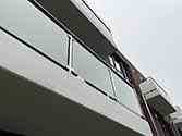 Balcony steel glass railing with stainless handrail and posts