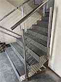 Stainless steel wire balustrade on staircase